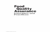 Food Quality Assurance Principles and Practices