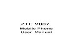 ZTE Blade C V807 - ZTEBladeCUserManual