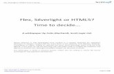 Flex Silverlight HTML5