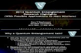 2014 ISDC Mars Quantum Engtanglement Applications 2014-05-17