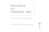 Paul Klee-On Modern Art-Faber and Faber