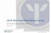 2014 Work and Wellbeing Survey Results