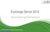 Exchange Server 2013 High Availability