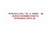 Pascal's Law and Archimedes Principle