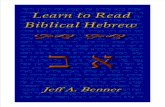 Learn to Read Biblical Hebrew Vol 1 - Jeff A. Benner