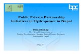 Public Private Initiatives in Hydropower Projects in Nepal-Opportunities and Challanges