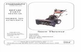 Swisher 627851X07A Snow Thrower Parts Manual