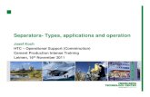 Separators- Types, Applications and Operation