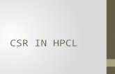 CSR IN HPCL