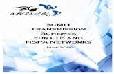 Mimo Transmission Schemes for LTE and HSPA Networks June-2009