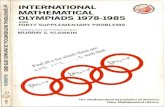 Murray S. Klamkin International Mathematical Olympiads 1978-1985 and Forty Supplementary Problems 1986