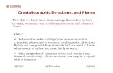 mATERIAL sC   Crystal Directions and Planes