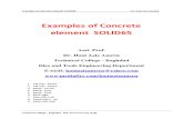 Examples of Concrete Element SOLID65