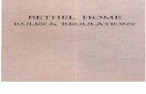 1930  Bethel Home Rules and Regulations