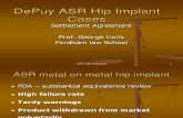 The DePuy Orthopaedics ASR Product Liability Settlement