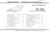 Sharp UX-500, 510, FO-1460 Service Manual