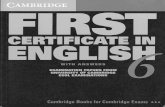 Cambridge First Certificate in English 6 Tests With Answers