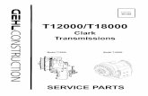 Telescopic Handler T12000 T18000 Clark Transmissions Parts Manual 907368