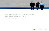 Supply Planning in Microsoft Dynamics NAV 2013