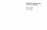Analog Integrated Circuit Design Solutions Manual - Johns Martin