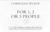 Wolff - For 1, 2 or 3 People