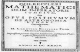 Somnium or the Dream Johannes Kepler