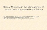 Role of Milrinone in Management Acute Decompensated Heart Failure