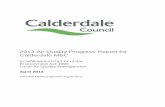 Calderdale Council Air Quality Progress Report April 2013 Updated Aug 2013 Following Appraisal