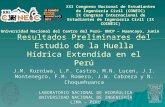 Resultados Preliminares del Estudio de la Huella Hídrica Extendida en el Perú