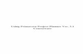Using Primavera Project Planner Ver 3.1 Courseware