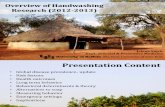 Overview of Handwashing Research, 2012-2013
