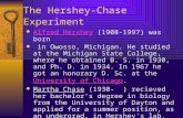 The Hershey-Chase Experiment