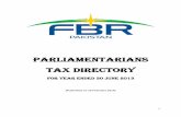 Pakistan Parliamentarians Tax Directory TY-2013