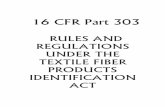 16 CFR 303 Textile Fiber Products Identification Act
