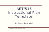 Instructional Plan Template Robert Mandel Week 5