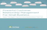 Customer Relationship Management Small Business