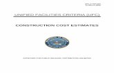 Construction Cost Estimates USA ARMY