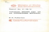 Taranaki Brown Ash as an Engineering Material