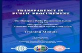 Transparency in Public Procurement Module