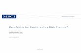 Can Alpha Be Captured by Risk Premia Public