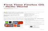 First Time Firefox OS - Hello World