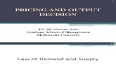 Economic for managers (Pricing and output decision)