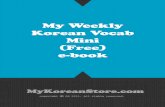 My Weekly Korean Vocab (Mini Book)