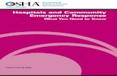 OSHA 3152 - Hospitals and Community Emergency Response