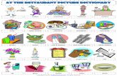 At the Restaurant Vocabulary Pictionary Poster Worksheet