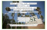 The Role of Going Green in   The University of South Florida
