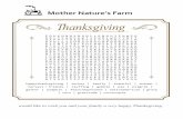 Thanksgiving Word Search from Mother Nature's Farm