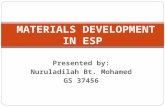 Materials Development in Esp