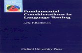 BACHMAN, L. (1995). Fundamental Considerations in Language Testing. OUP