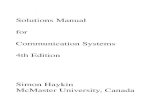 Solution Manual for Communication Systems Haykin 4th Edition